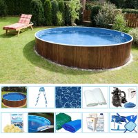 Piscina fuori terra AZURO WOOD Ø 3 6 h 1 10 m BSVillage