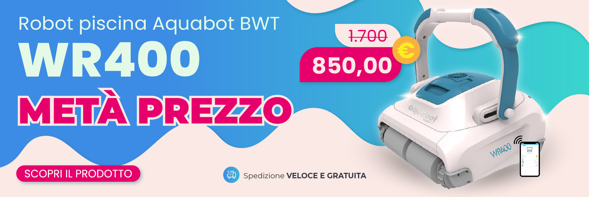 Promozione Robot piscina BWT WR400 in sconto