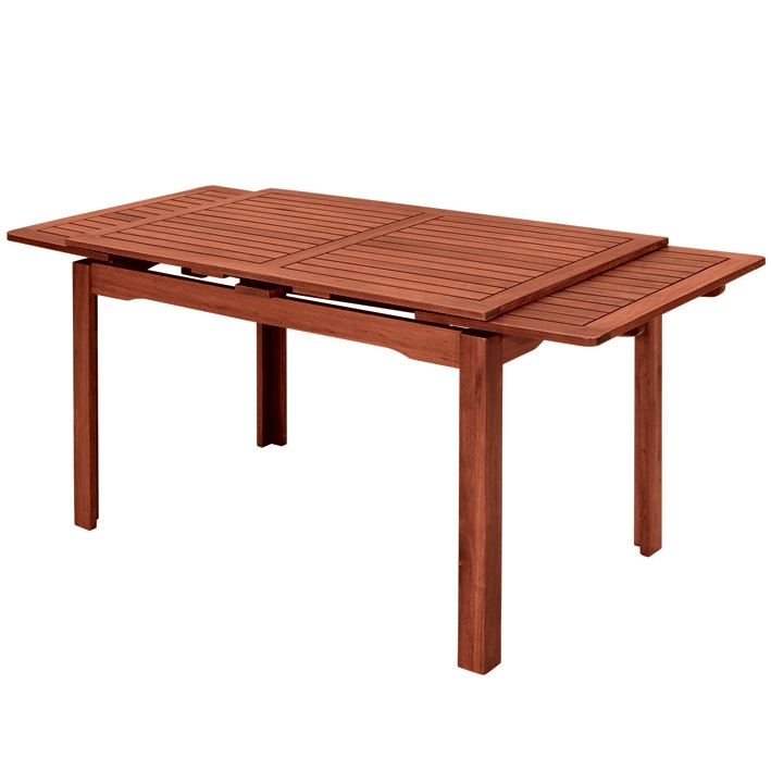 Tavolo da esterno in legno di keruing allungabile THUJA