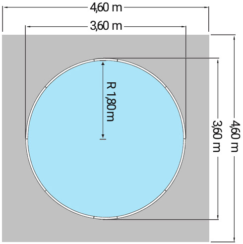 Dimensioni Piscina CLIO Ã˜ 360 h 1,20 m