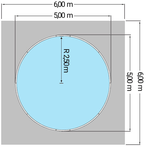 Dimensioni Piscina CLIO Ã˜ 500 h 1,20 m