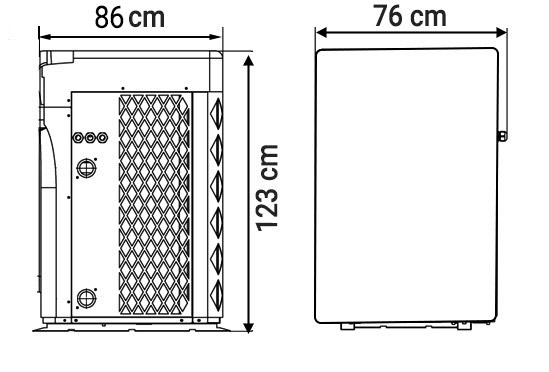 Dimensioni pompa di calore full inverter