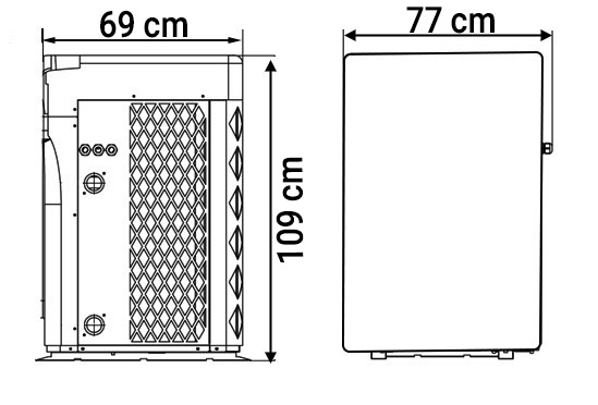 Dimensioni pompa di calore full inverter