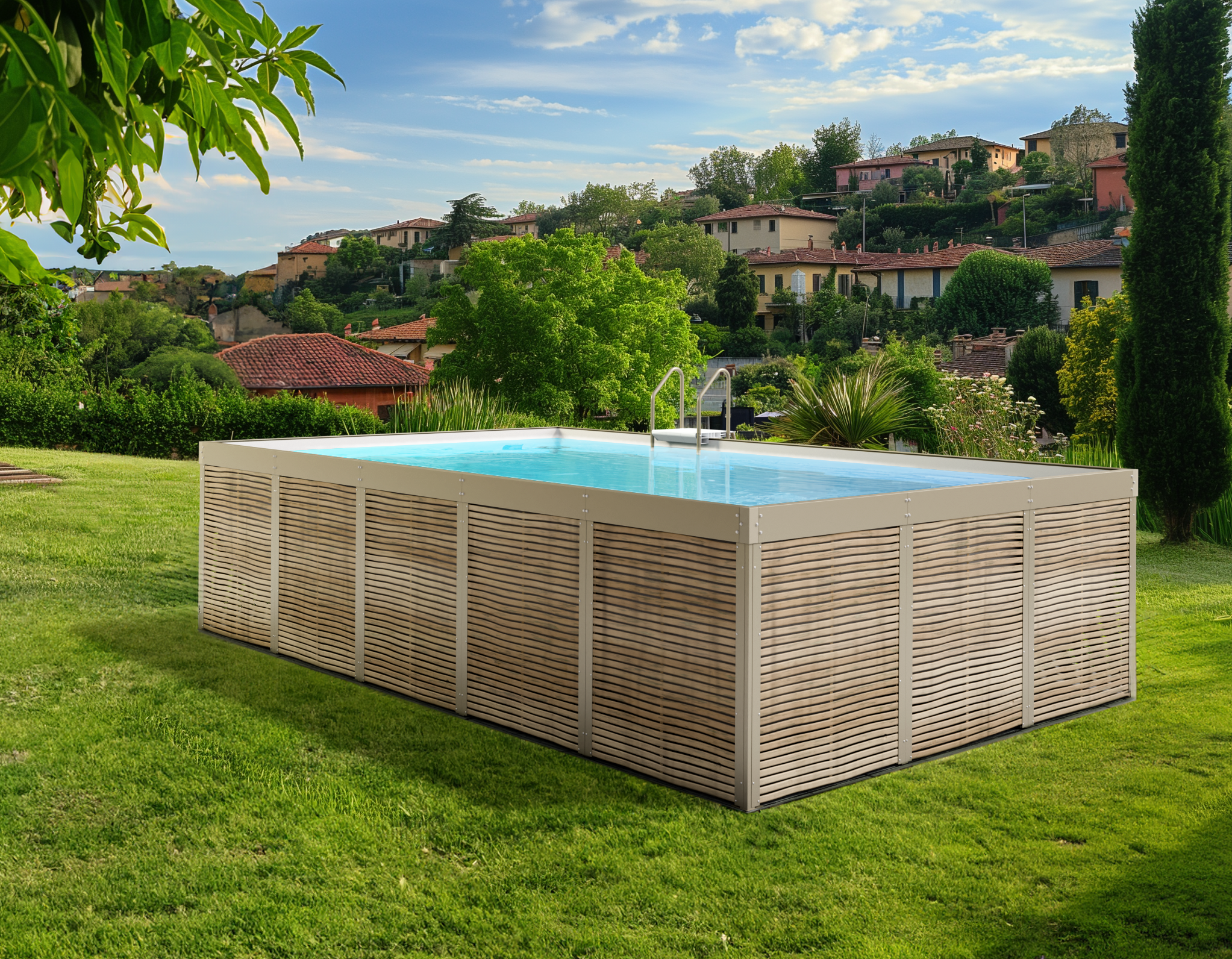 Piscina fuori terra rivestita rettangolare Antea