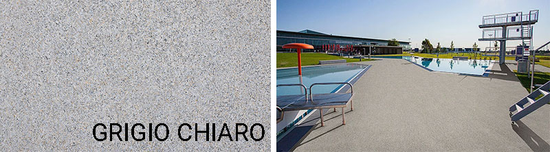 Pavimentazione piscina in PVC Alkorplan DECKING SOLID - GRIGIO CHIARO