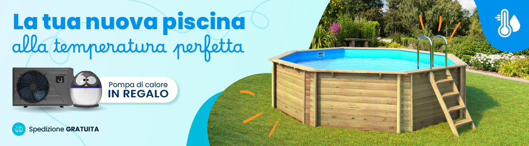 Promo Piscine in legno con pompa di calore