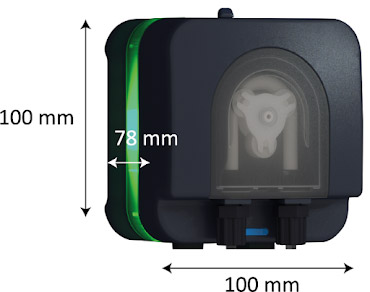 Dimensioni pompa dosatrice peristaltica per misurare e regolare il pH STERILOR XP PH