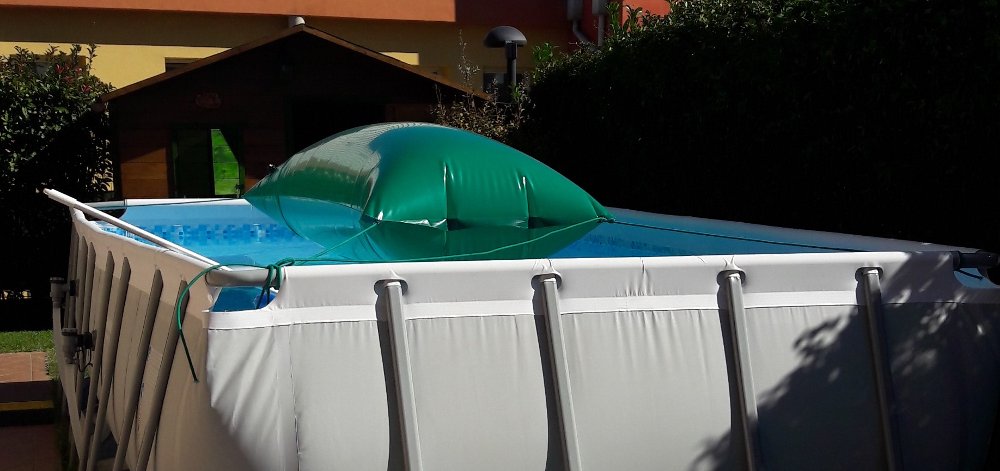 Airtube in pvc verde per copertura piscina