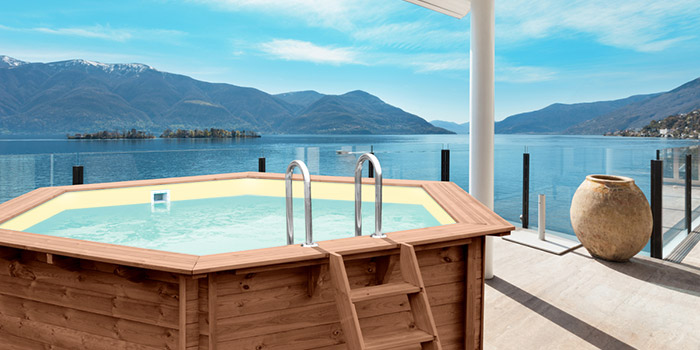 Piscina in legno esagonale EcoWood