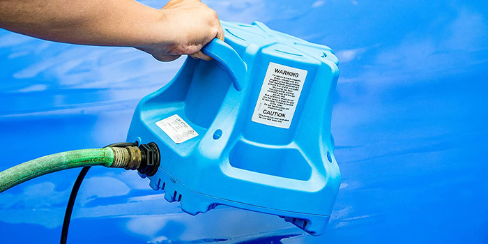 Pompa svuota teloni piscina con sensore automatico acqua