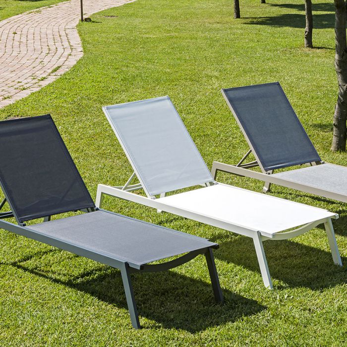 Pratiko Life SRL SPIAGGINA Dany con Cuscino Alluminio Blu Melange Relax  Sole, Metallo, Unica : : Giardino e giardinaggio