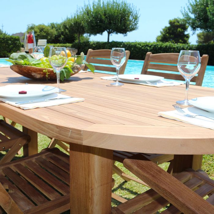 Tavolo da giardino in legno teak GINEVRA