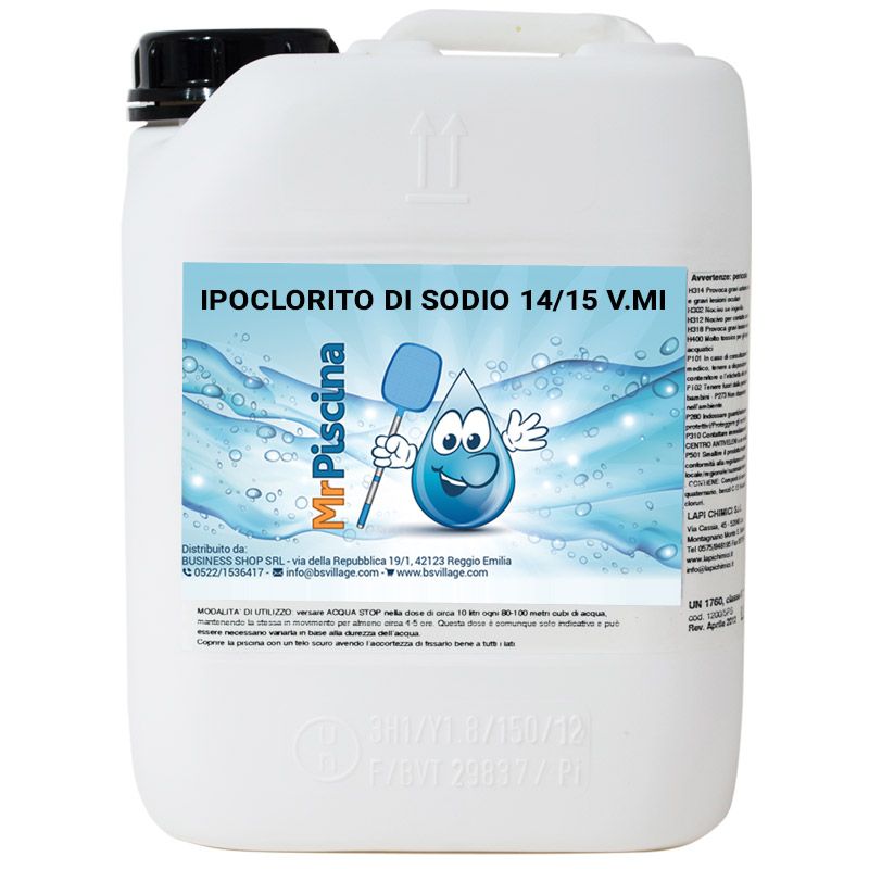 IPOCLORITO di SODIO 14-15% Liquido | BSVillage.com